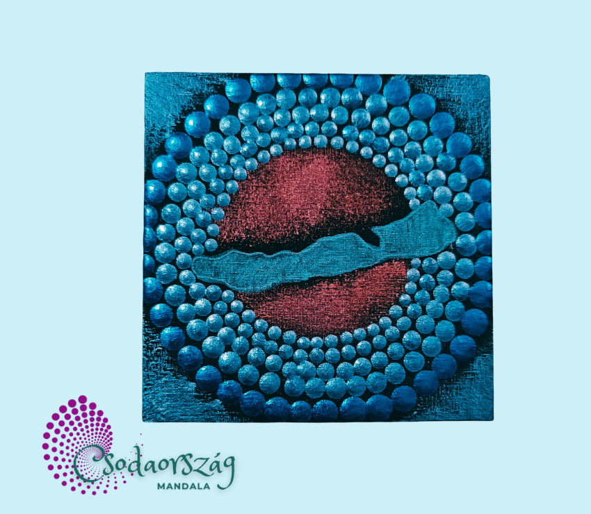 Balaton hűtőmágnes kék