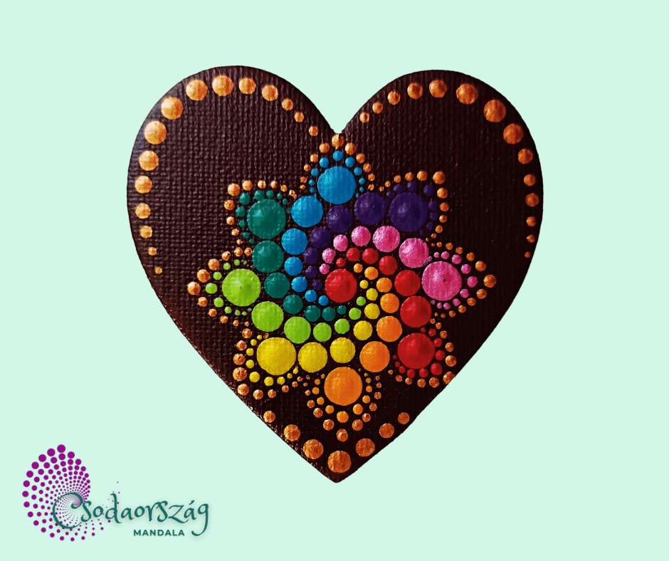 hét csakra mandalás hűtőmágnes