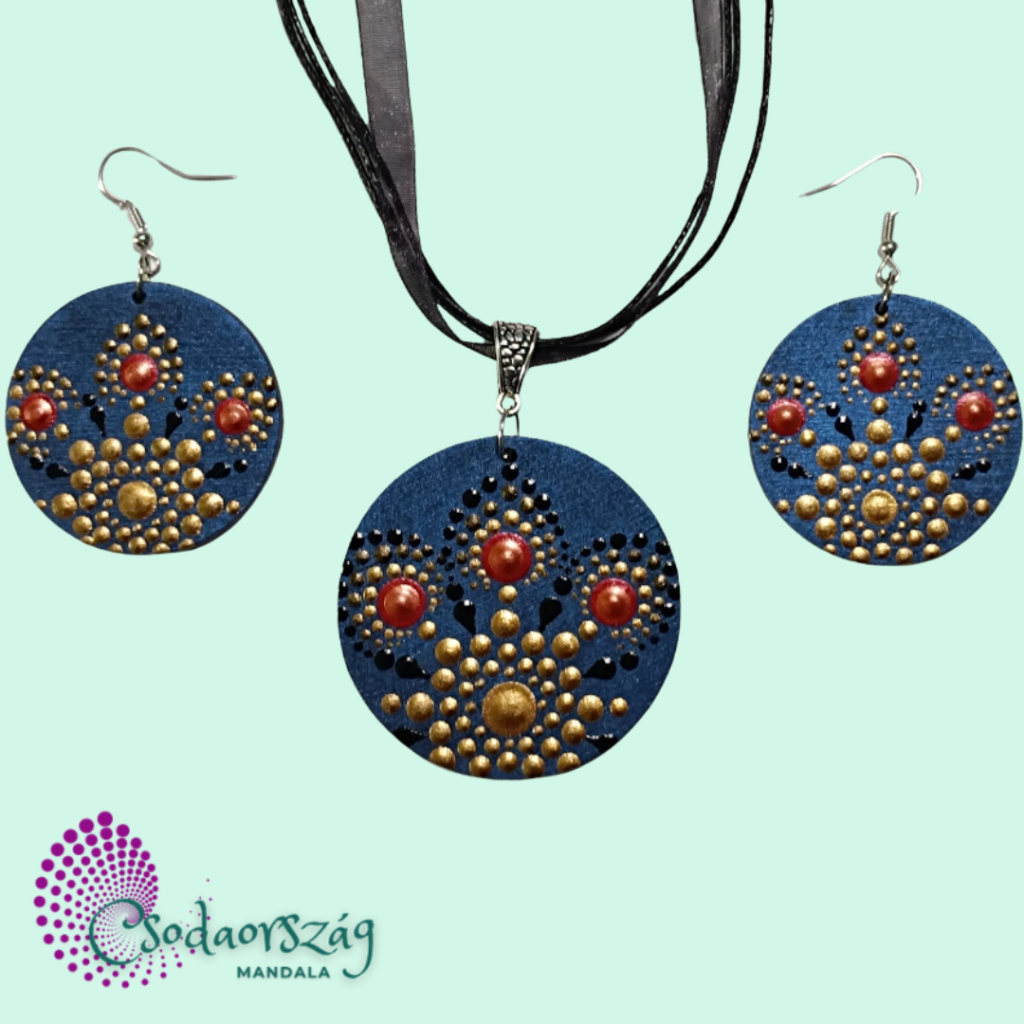 kék-antikréz ékszerszett