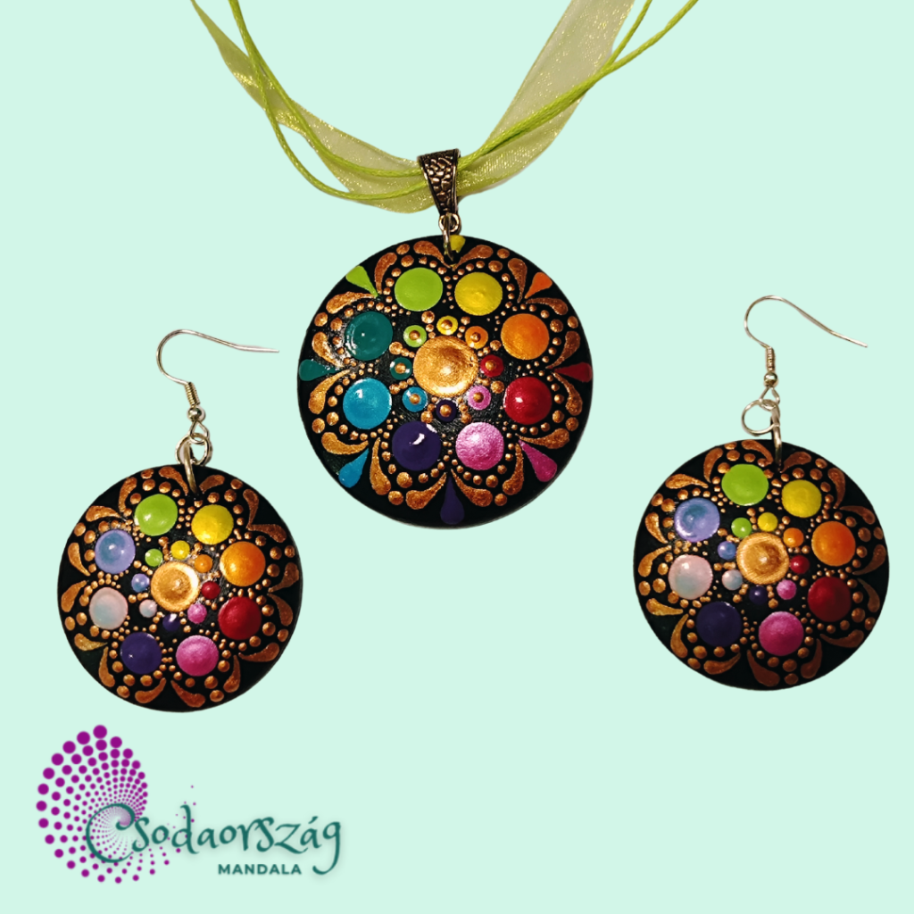 színes-bronz ékszerszett