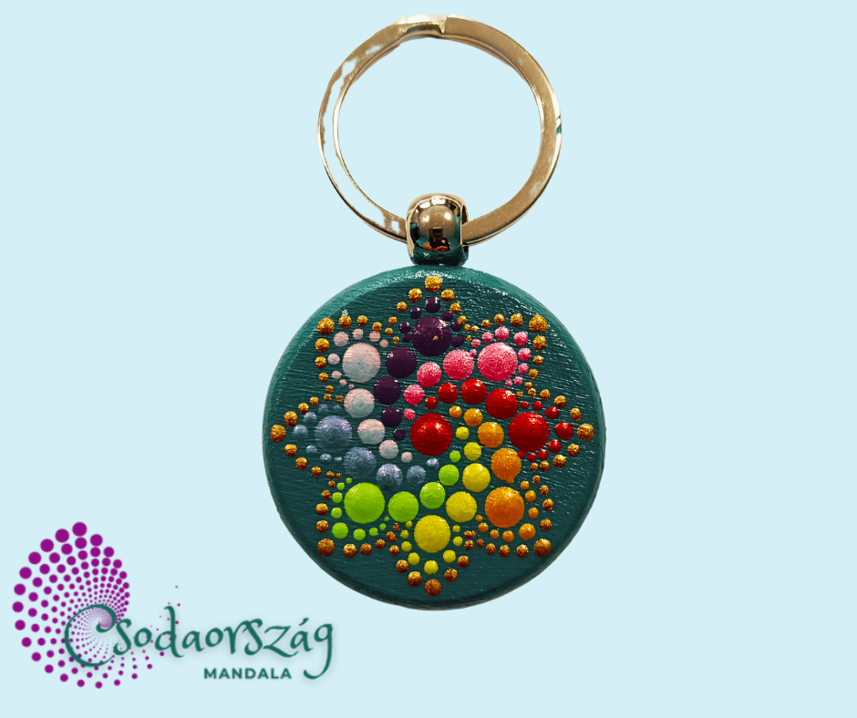 hét csakra kulcstartó türkiz